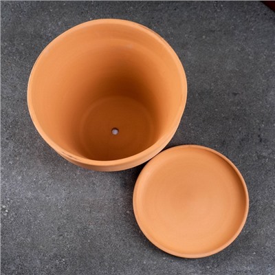 Горшок для цветов «Терракот», 2 л, d=18 см, h=16 см, керамический, с поддоном