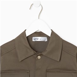 Рубашка джинсовая детская KAFTAN, размер 28 (86-92 см), хаки