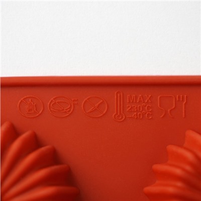 Форма для выпечки Доляна «Кекс», силикон, 29×17×2 см, 8 ячеек (5.8×2 см), цвет коричневый