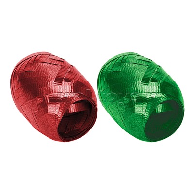 Набор из 2-х упаковочных металлизированных лент,  (золото, зеленый)