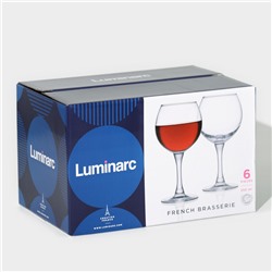 Набор бокалов для вина Luminarc French Brasserie, 250 мл, стекло, 6 шт., стекло, прозрачный