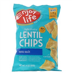 Enjoy Life Foods, Light & Airy Lentil Chips, Sea Salt, 4 oz (113 g)