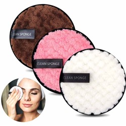 Многоразовый спонж для умывания и снятия макияжа 90CLEAN SPONGE (1 шт.)