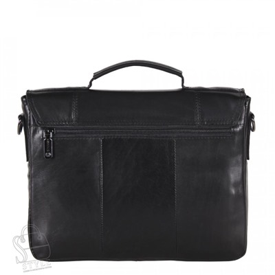 Портфель мужской кожаный 02211Z black Zinimsk