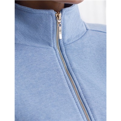 Бомбер среднего объема на молнии из петельчатого футера двухнитки с эластаном