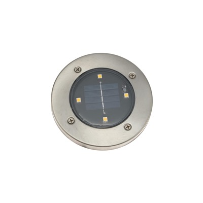 Садовый светильник, уличный, на солнечной батарее, 4 LED, свечение тёплое белое