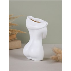 Статуэтка кашпо Бюст 14 см / DG-005 /уп 108/белая