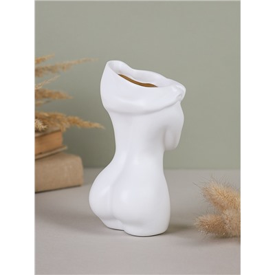 Статуэтка кашпо Бюст 14 см / DG-005 /уп 108/белая