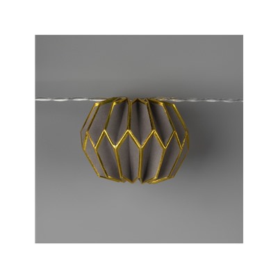 Гирлянда «Нить» 2 м с насадками «Серый фонарик», IP20, прозрачная нить, 10 LED, батарейки AAх2 (нет в комплекте), свечение тёплое белое