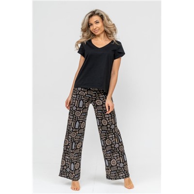 Костюм 36691 (Черно-бежевый)