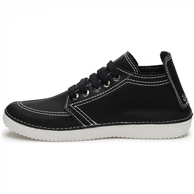 2504 черн/бел Ботинки деми женские (36-41)/6