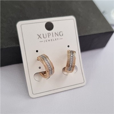 Серьги дорожка коллекция "Xuping" покрытие позолота, вставка: фианиты, 1082, арт.101.001