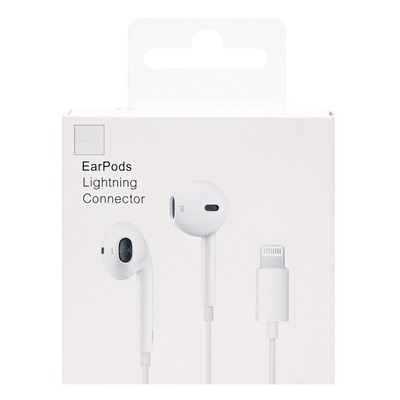 Проводные наушники с микрофоном вкладыши ORG EaePods MMTN2ZM/A Lightning (B) (white)