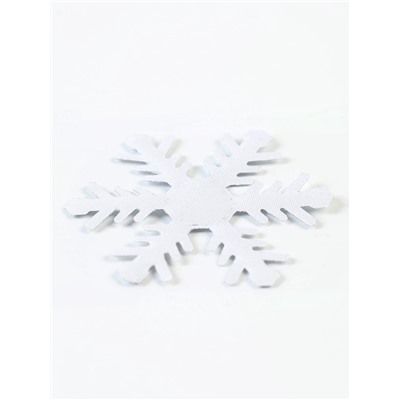 Новогодний набор для декора «Снежинки» цвет серебро, 6.5 см, набор 6 шт.