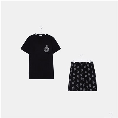 Пижама мужская KAFTAN F*ck you, размер 54, чёрная