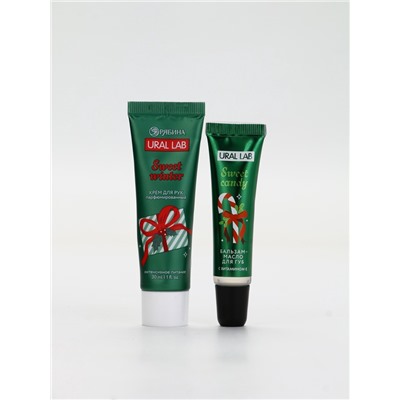 Новогодний подарочный набор косметики Winter Magic Stories: крем для рук и бальзам для губ, URAL LAB