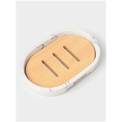 Аксессуары для ванной «Стиль», 4 предмета, мыльница, дозатор для мыла, 2 стакана, белые