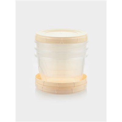 Набор банок для хранения продуктов «Фиджи», 3 шт., 700 мл, пластик, крышки МИКС