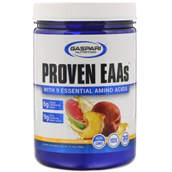Gaspari Nutrition, Proven EAAs, с 9 незаменимыми аминокислотами, со вкусом гуавы и нектарина, 390 г (13,75 унций)