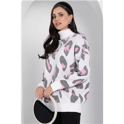 Джемпер Лоренсия (бело-розовый) Б12701-18