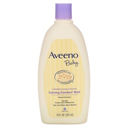 Aveeno, Baby, Calming Comfort Bath, с лавандой и ванилью, 532 мл (18 жидких унций)