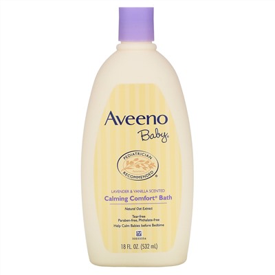 Aveeno, Baby, Calming Comfort Bath, с лавандой и ванилью, 532 мл (18 жидких унций)