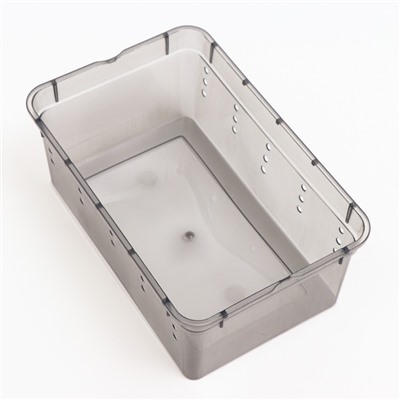 Переноска - отсадник для рептилий, 19×12.5×7.5 см, чёрная