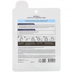 Mediheal, Brightclay, Meshpeel, осветляющая, отшелушивающая маска с глиной, 1 шт., 17 г (0,59 унции)