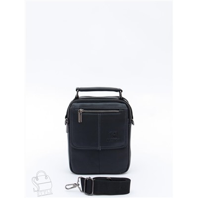 Сумка мужская кожаная 632M black Fuzhiniao