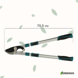 Сучкорез профессиональный, 27.5−40.5" (70.5−103 см), телескопический, с пластиковыми ручками, МИКС, Greengo