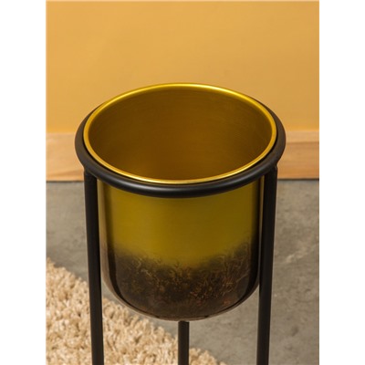 Кашпо на подставке «Арабика», 21×21×53 см, железо