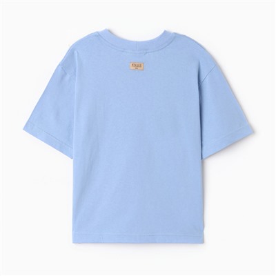 Футболка детская MINAKU: Basic line, голубая, рост 104 см