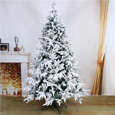 Искусственная ёлка заснеженная «Зимнее волшебство. Уральская», 180 см, d нижнего яруса 110 см, 740 смешанных веток на крючках