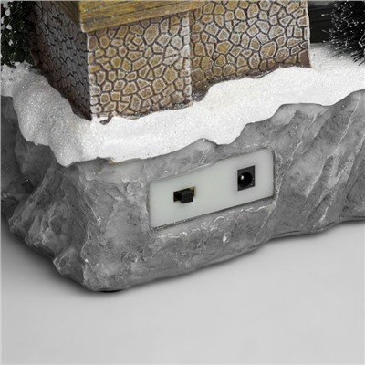 УЦЕНКА Фигура светодиодная «Новогодний фонтан», 23×18×13 см, батарейки ААх3 (не в комплекте), USB, свечение тёплое белое