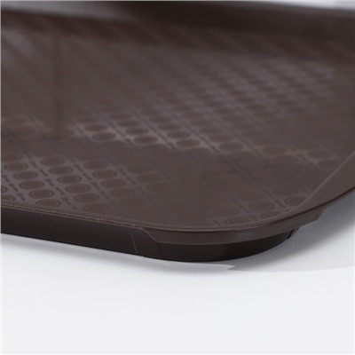 Поднос RESTOLA, 42×30 см, прямоугольный, пластик, коричневый