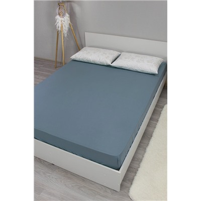 Простыня на резинке Деним 180х200 бязь 120гр/м Текстильная коллекция НАТАЛИ, 1182892