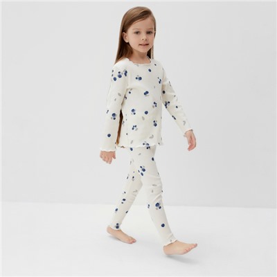 Пижама детская (лонгслив и брюки) KAFTAN Little berry, размер 38 (146-152 см)