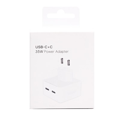 Адаптер Сетевой - MHJE3ZM/A PD 2*Type-C 3,8A/35W (C) (white)