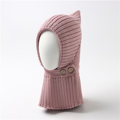 Шапка-шлем детская «Крошка Я», размер 44-46, пудровая