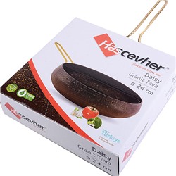 80458 Сковорода алюм 24см HASCEVHER мрам/кр 3л(х6)