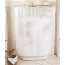 Штора для ванной «Ла Каса», с люверсами, 180×180 см, полиэстер, белая