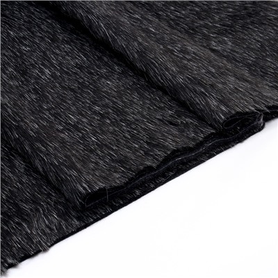 Ткань для рукоделия, «Мех» на трикотажной основе, лоскут 100×150 см, цвет меланж серый