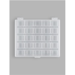 Органайзер для ниток, на 25 шпулек, 12×10.5×2.5 см, прозрачный
