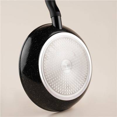 Сковорода SL Home, d=24, h=4.7 см, кованый алюминий, антипригарное покрытие, индукция, чёрная