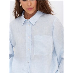 Рубашка короткая  S021_BLUEW/Светло-голубой