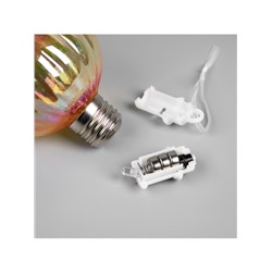 Набор ёлочных шаров «Золотистые грани», 3 шт., d=7 см, 3 LED, от батареек AG13×9, свечение тёплое белое