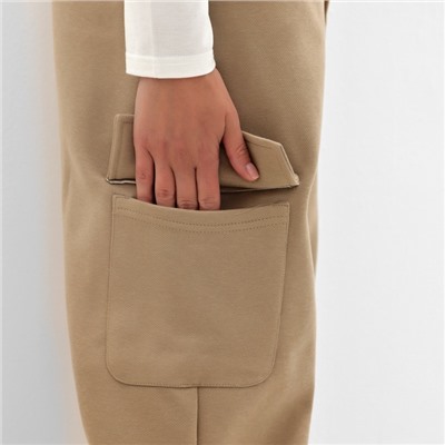 Брюки женские карго MIST размер 40-42, бежевые