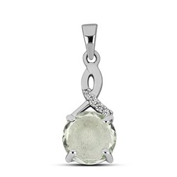 Подвеска, зеленый аметист, Аурелия