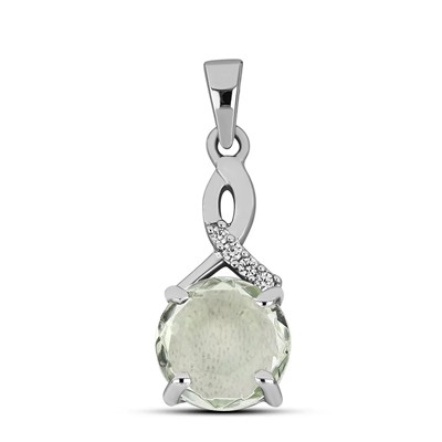 Подвеска, зеленый аметист, Аурелия