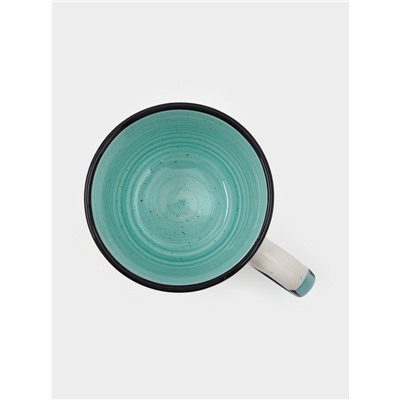 Чайная пара Доляна Nature, 2 предмета: чашка 260 мл, блюдце d=15 см, керамика, голубая